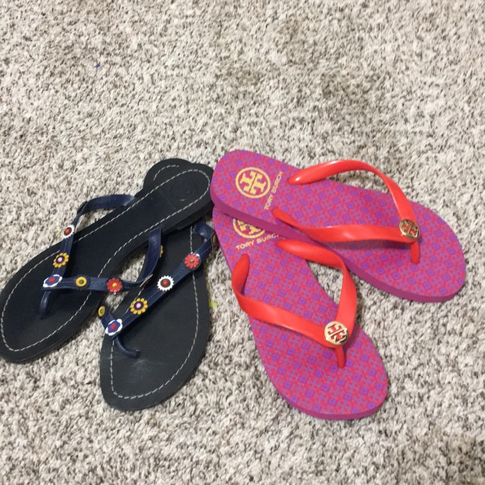 Tory Burch flip flops set 6 & 6.5